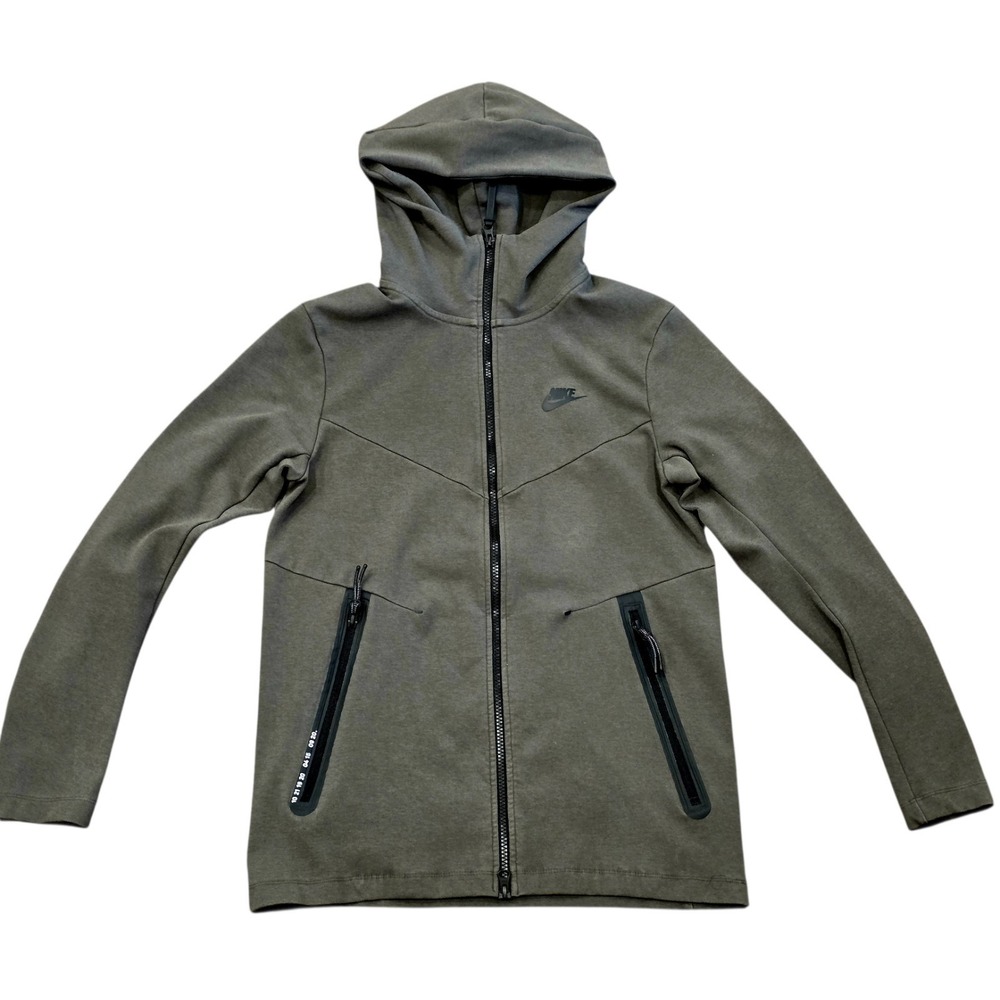 New Mens Nike Sportswear Tech Pack Fleece Jacket AA3784-001 Olive Green Sz Small